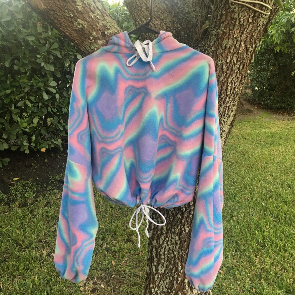 electric feel hoodie - handmade